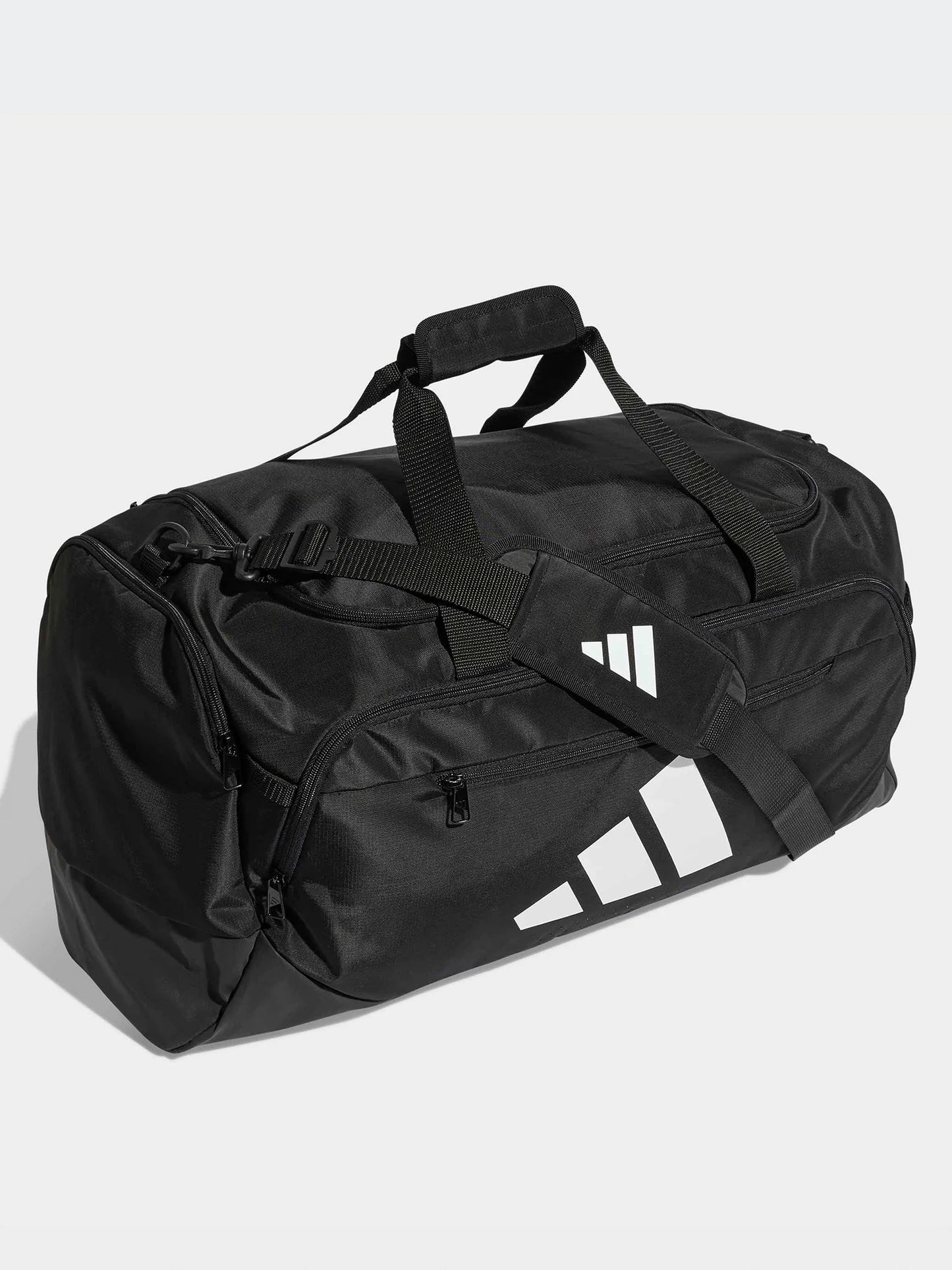 .ADIDAS TRAINING DEFENDER DUFFLE BAG MEDIUM - Black/Black/White - (JZ0607) - C14