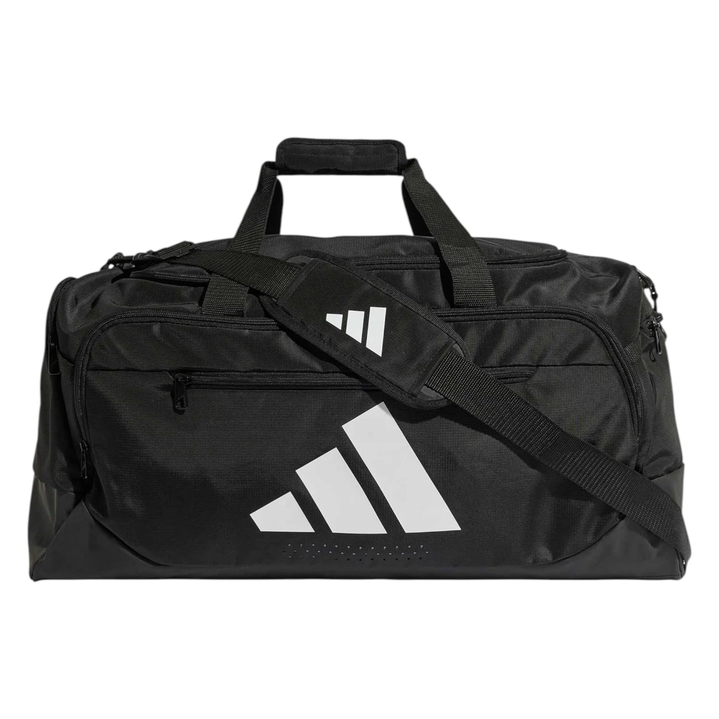 .ADIDAS TRAINING DEFENDER DUFFLE BAG MEDIUM - Black/Black/White - (JZ0607) - C14