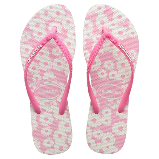 Havaianas Kids Slim Daisy WHITE / ROSE 0142 - (KIDSSLIMDAISY) - HVDAS - F