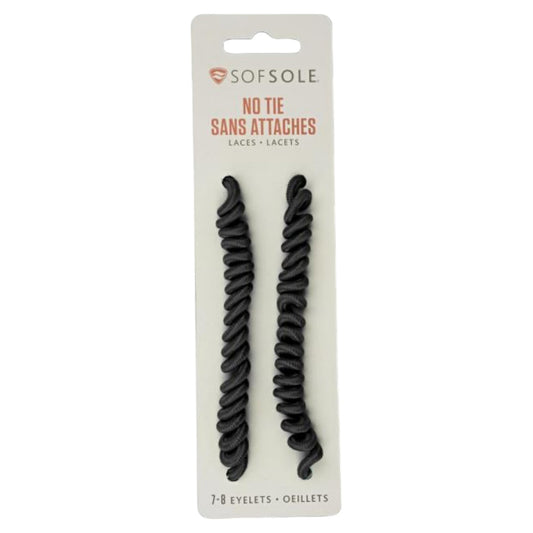 .SofSole Curly No Tie Laces Black - (84832) - F