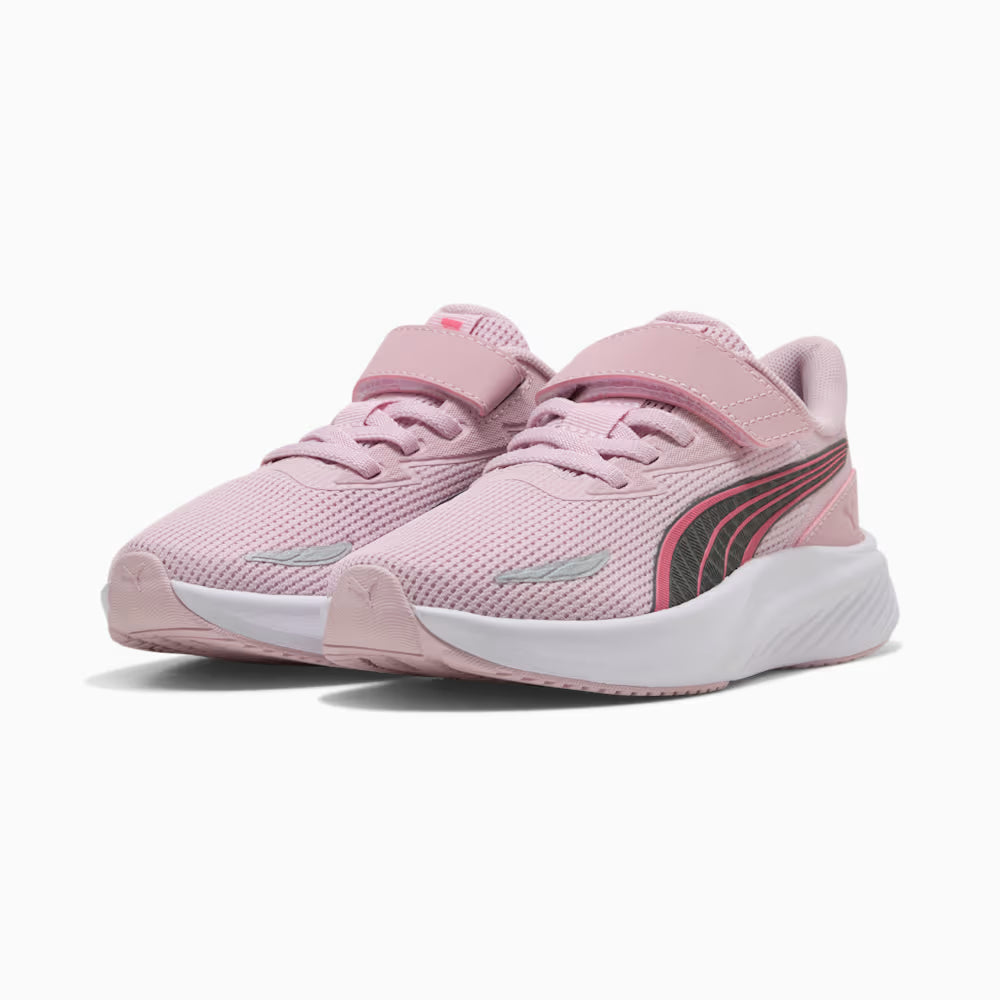 .PUMA KIDS LITE 2 AC+ PS RUNNING SHOES - ROSE MAUVE PINK/SILVER - (31404206 / 314042 06) - VR - R1L4