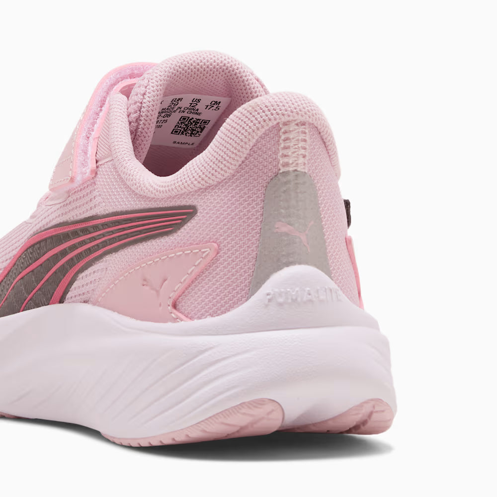 .PUMA KIDS LITE 2 AC+ PS RUNNING SHOES - ROSE MAUVE PINK/SILVER - (31404206 / 314042 06) - VR - R1L4