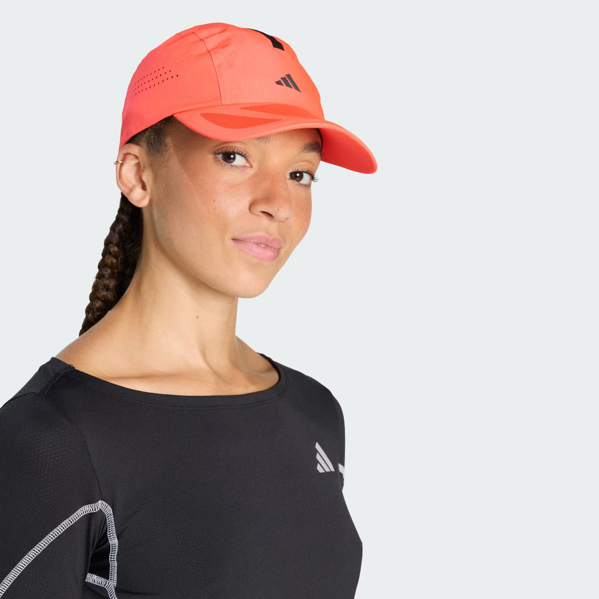 .ADIDAS Runningxadizero Lightweight CLIMACOOL Cap - (KR9003) - Lucid Red / Black - F