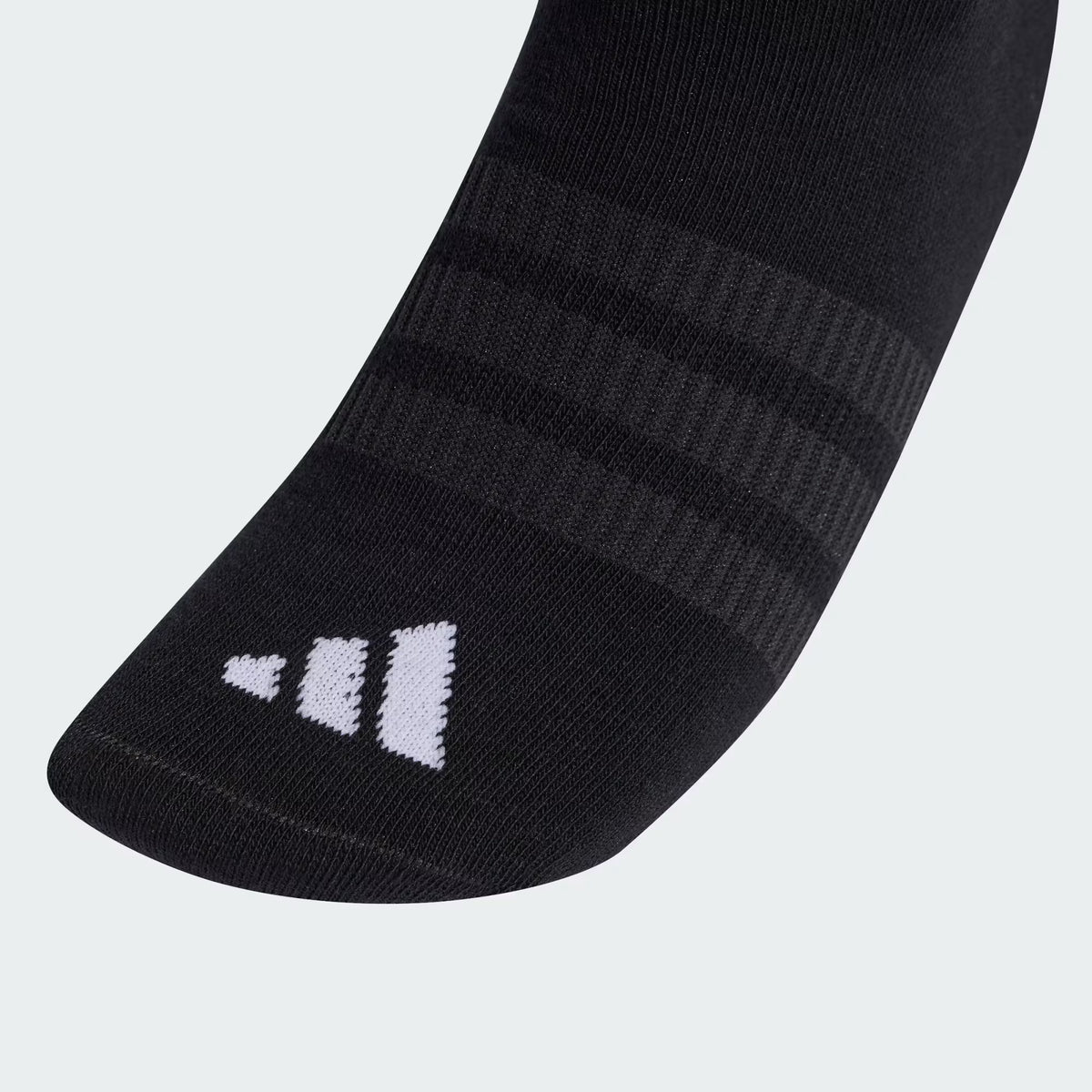 .ADIDAS THIN&LIGHT SPORTSWEAR NO SHOW SOCKS 3 PAIR PACK BLACK/WHITE- (KD6719) - F