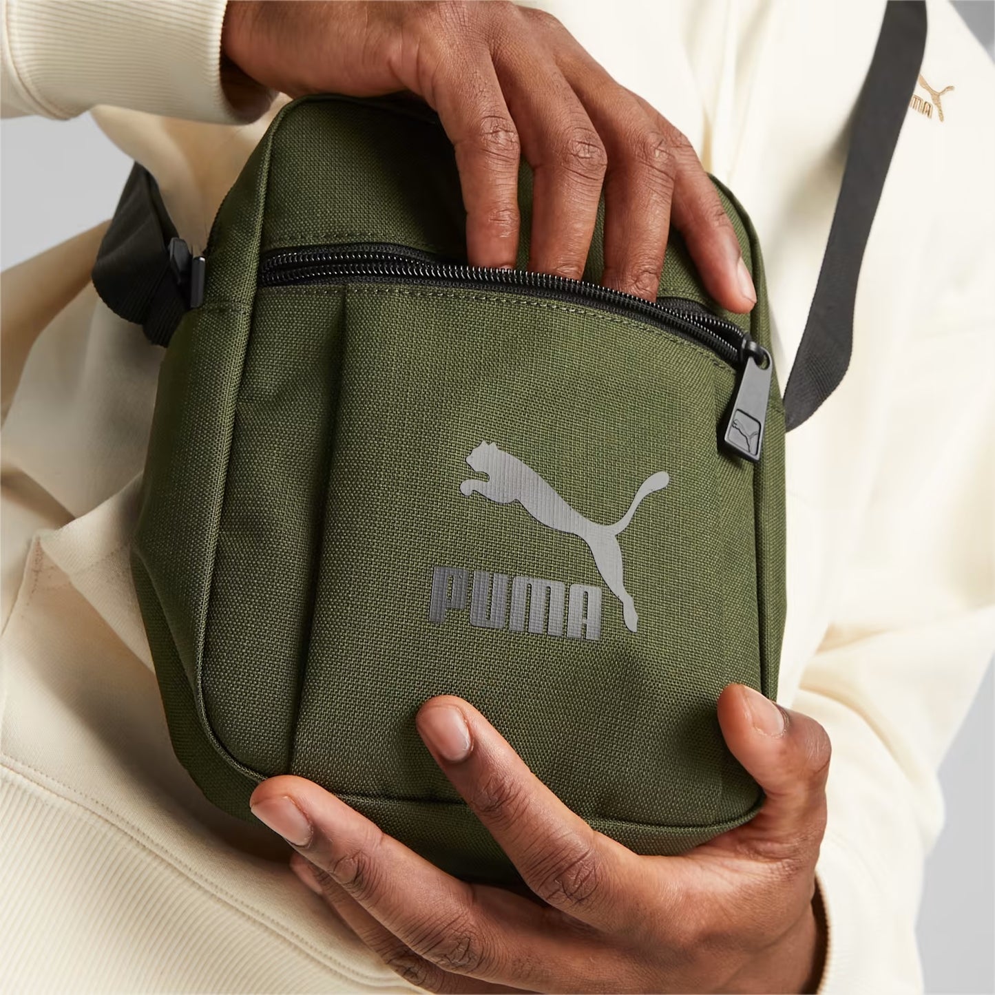 - Puma Classic Archive Compact Portable Pouch Myrtle Green - (079982 02) - F