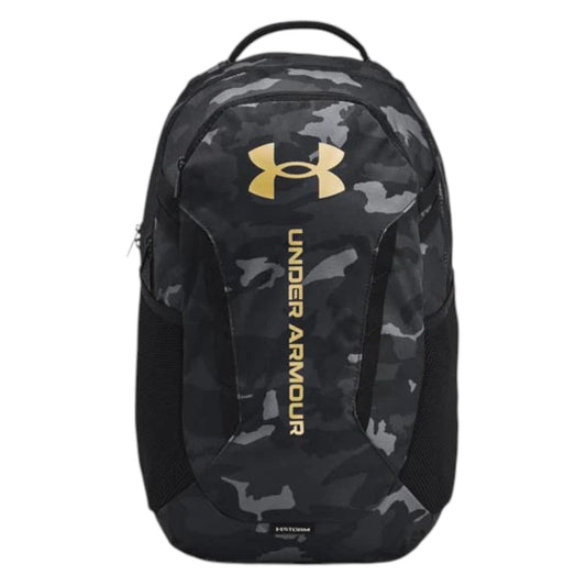 .Under Armour Hustle 6.0 BackPack - Camo/Black/Metallic Gold - (1384672 001) - C25