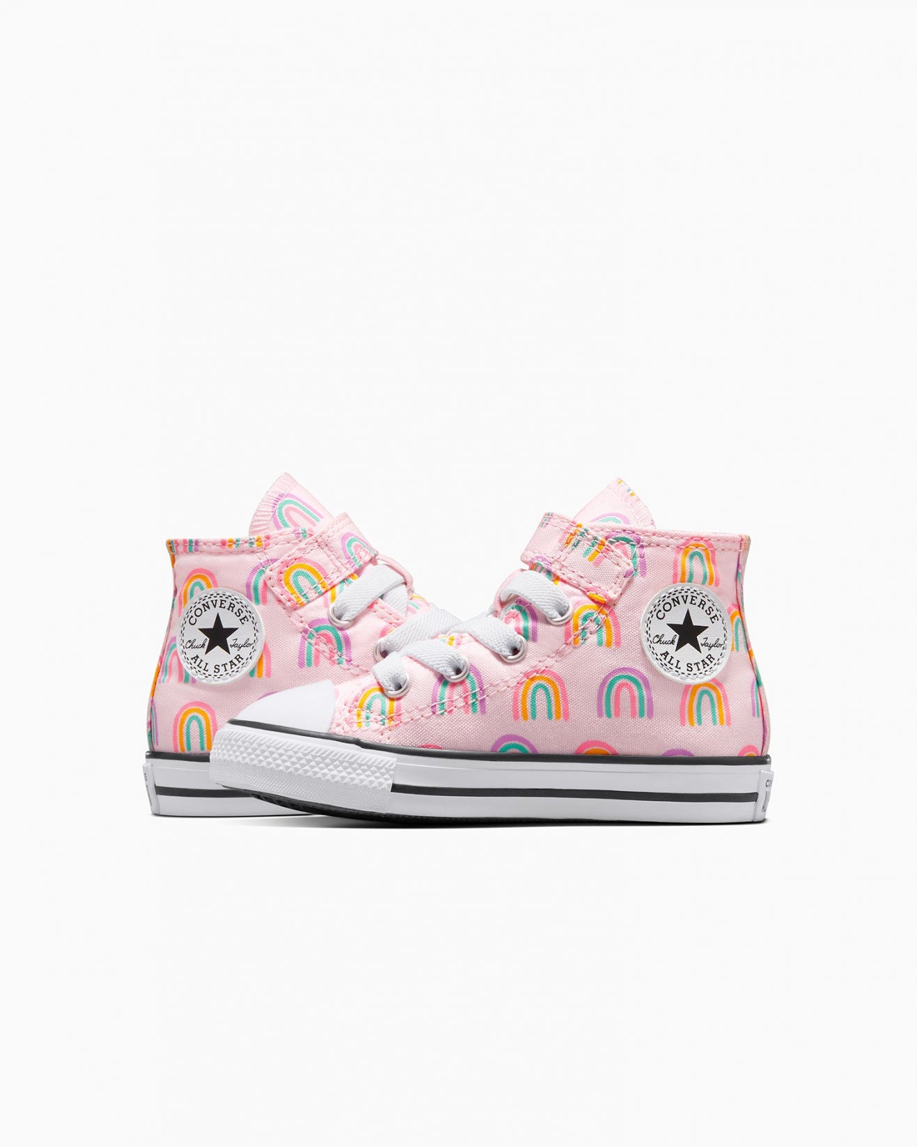 - Chuck Taylor All Star Rainbows Toddler High Top Pink Foam  (A04773) - BRT - R1L1