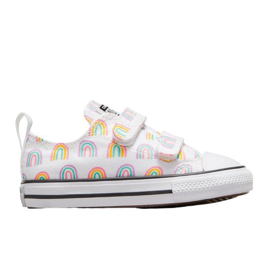 - Chuck Taylor All Star 2V Rainbows Toddler Low Top White  (A04774) - ML - R1L1