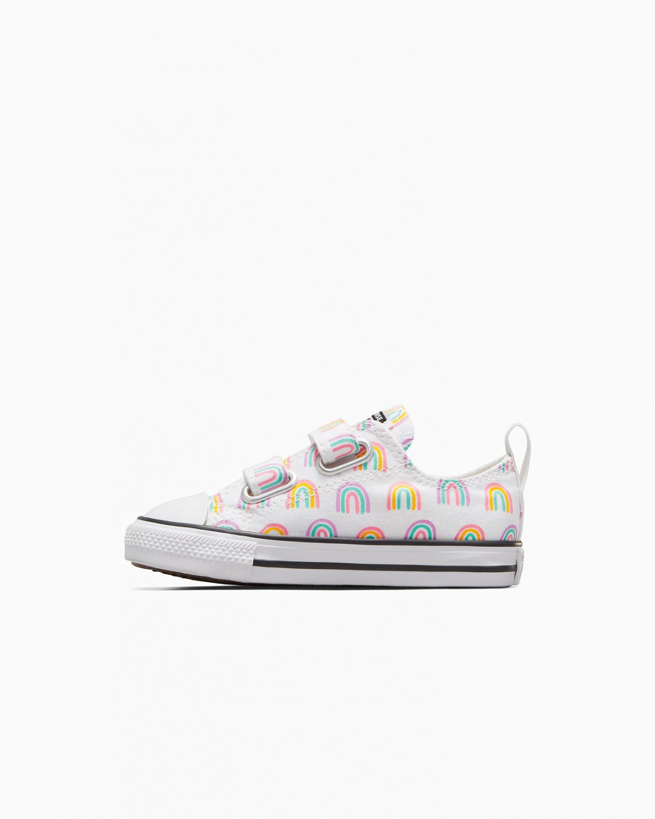 - Converse Chuck Taylor All Star 2V Rainbows Toddler Low Top White  (A04774) - ML - R1L1