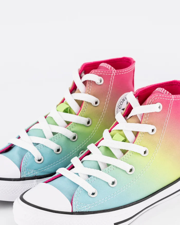 .Converse Kids Chuck Taylor HYPER BRIGHTS HI TOP CYN - (A08748) - CYN - R1L2