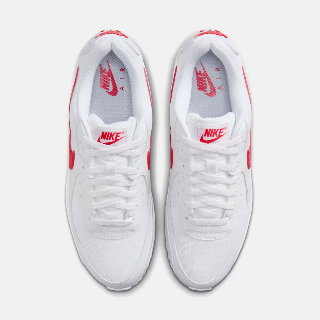 .NIKE MENS AIR MAX 90 - WHITE/RED - (DM0029-120) - SO3 - R1L4