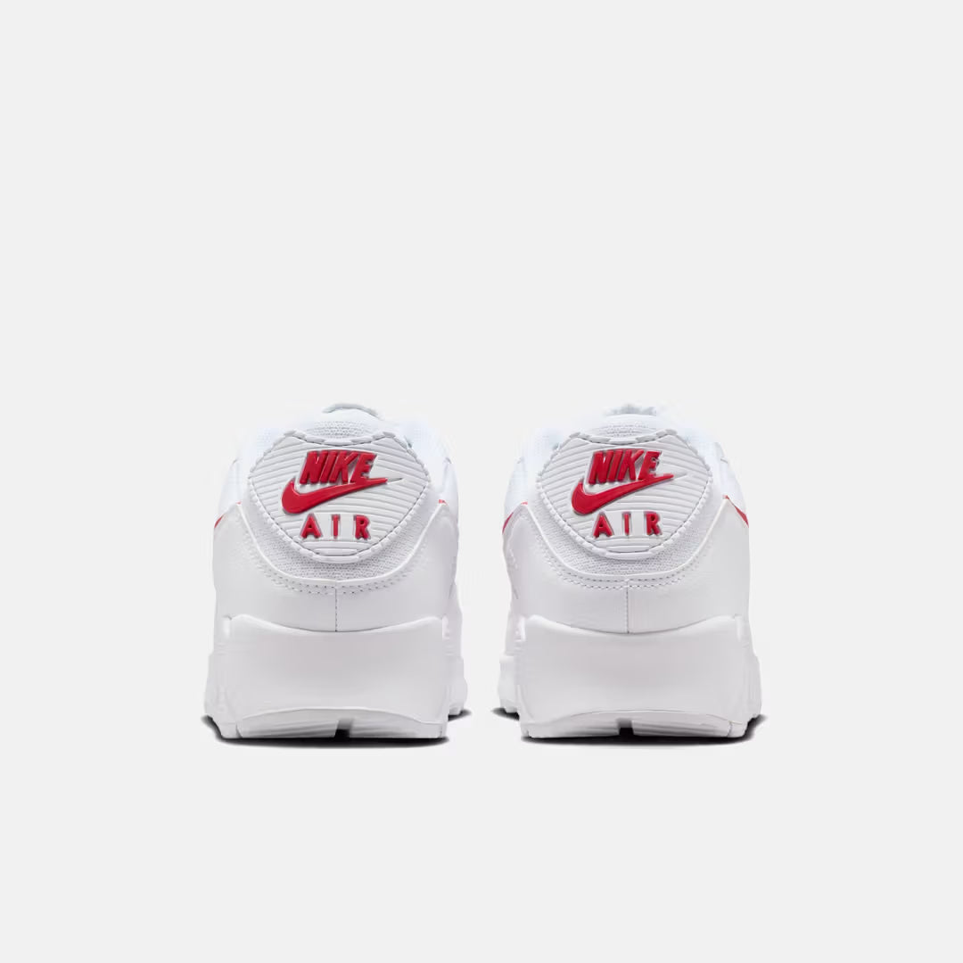 .NIKE MENS AIR MAX 90 - WHITE/RED - (DM0029-120) - SO3 - R1L4