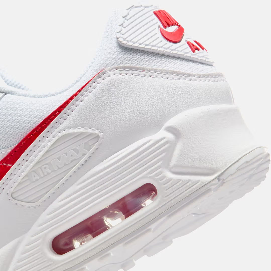 .NIKE MENS AIR MAX 90 - WHITE/RED - (DM0029-120) - SO3 - R1L4