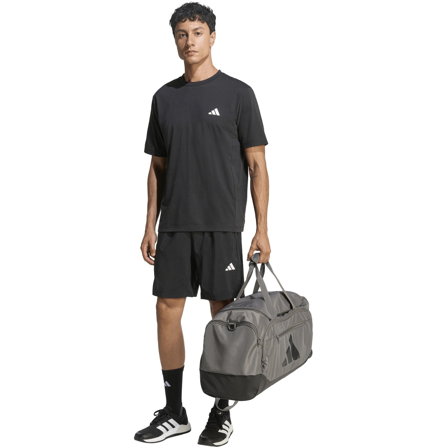 .Adidas Mens Workout Essentials Base Woven 9" Shorts - BLACK - (KA3549) - C4