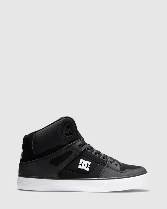 .DC Mens Pure High Top WC - BLACK/WHITE - (ADYS400043-BLW) - ADW - R2L18
