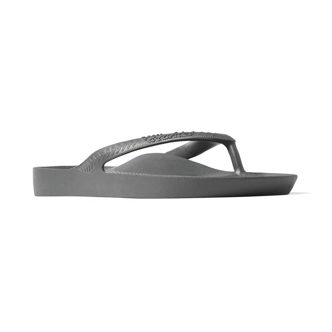 .Archies Unisex Classic Arch Support Charcoal Jandals - COL - F