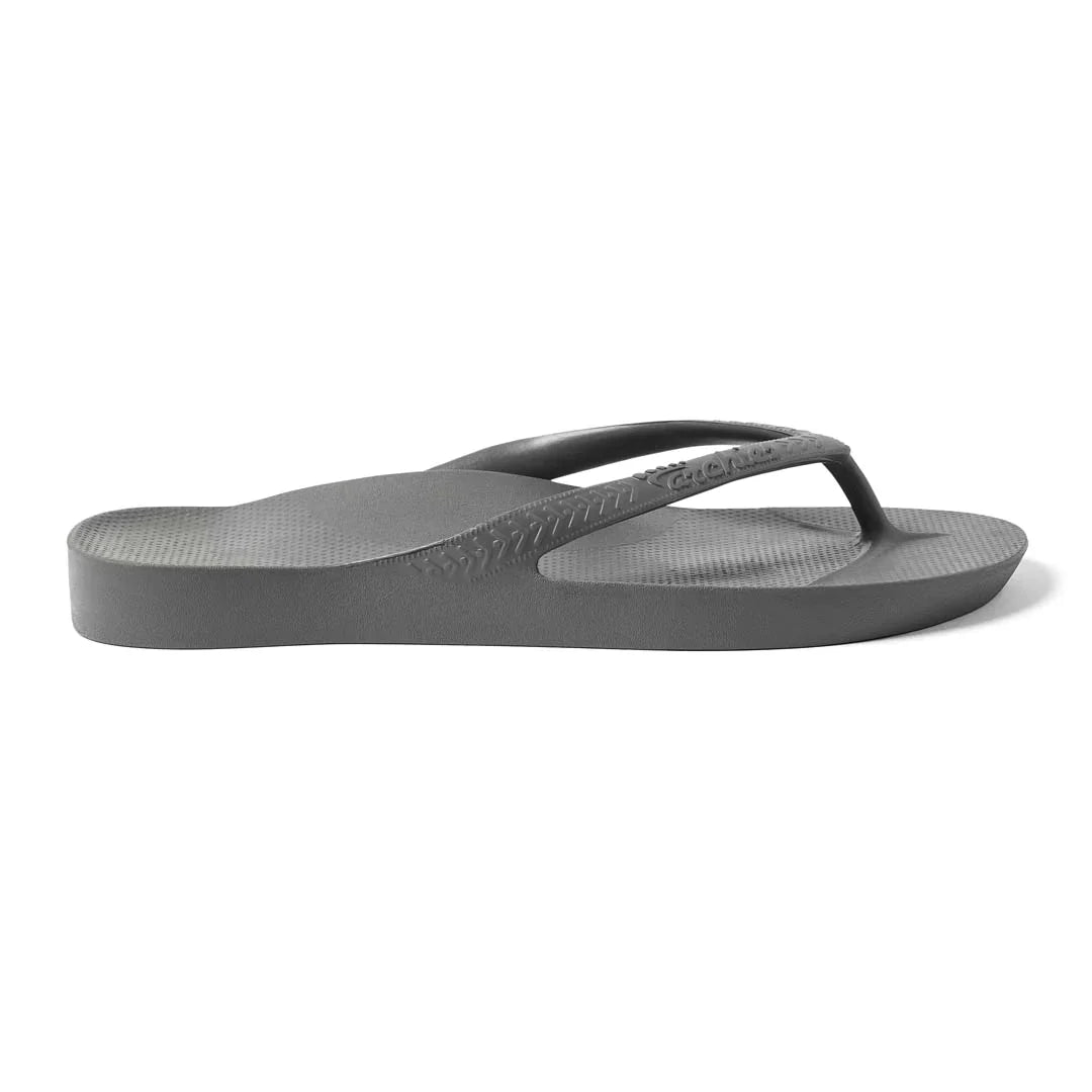 .Archies Unisex Classic Arch Support Charcoal Jandals - COL - F