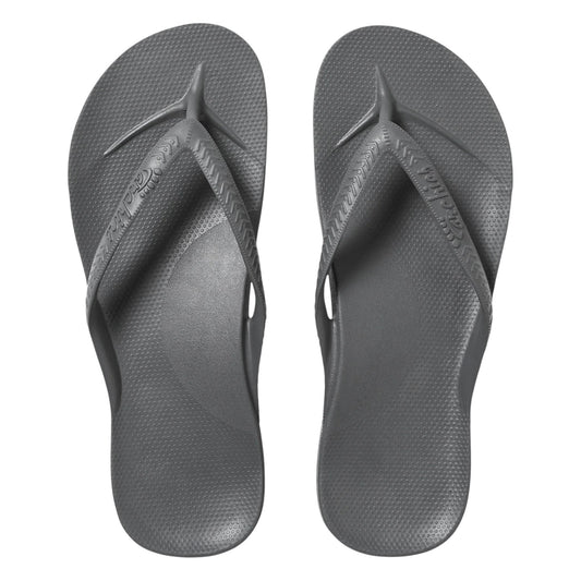 .Archies Unisex Classic Arch Support Charcoal Jandals - COL - F