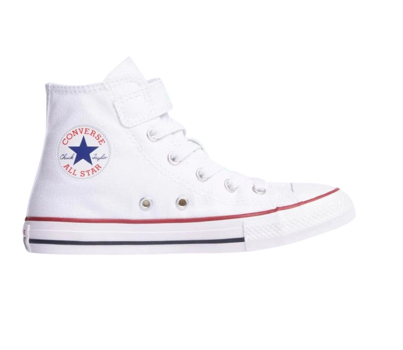 + Converse Chuck Taylor All Star Easy On 1V Junior High Top White Velcro - (372884) - NAT - R1L1