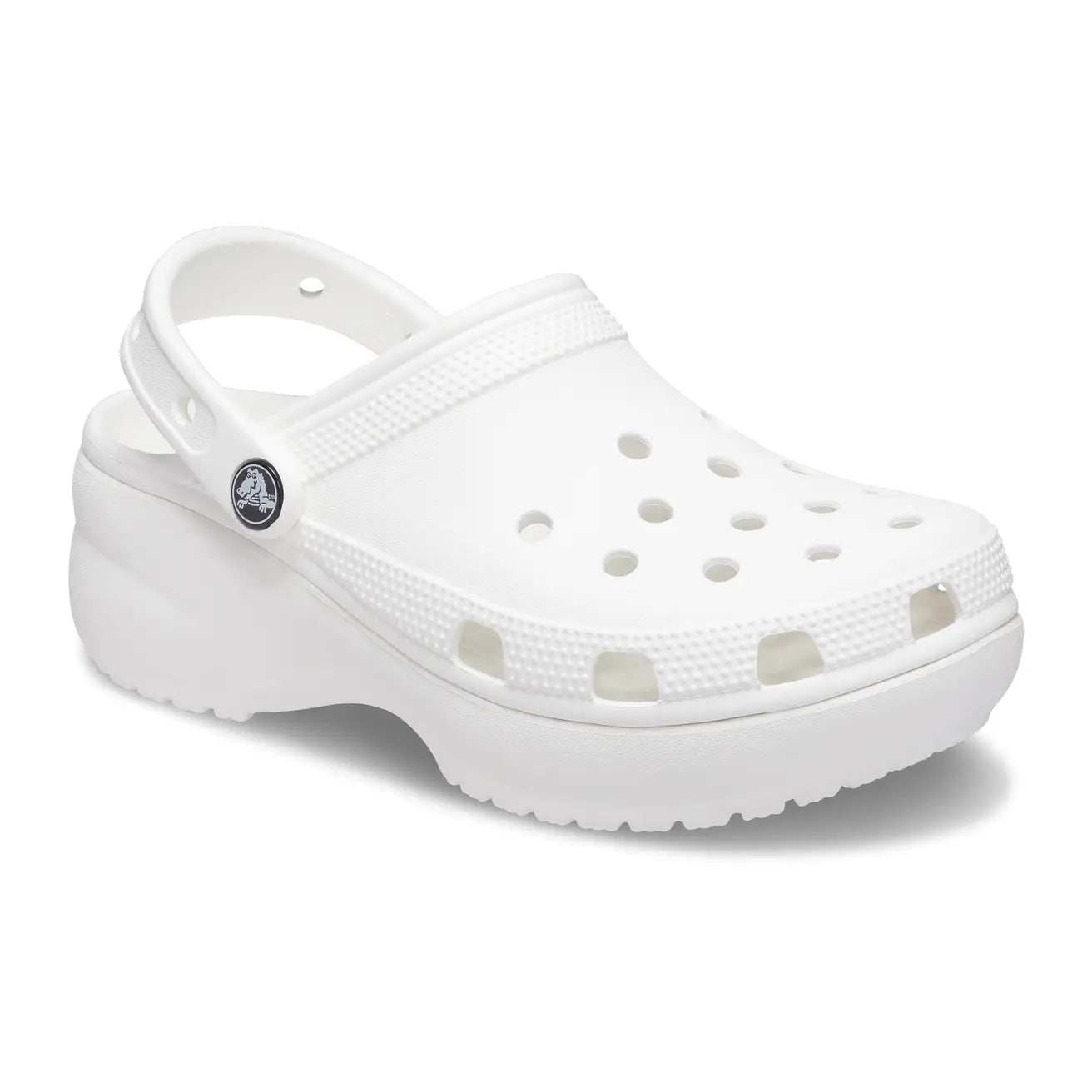 .Crocs Unisex Original Platform Adults Crush Clogs White - (206750-100) - F