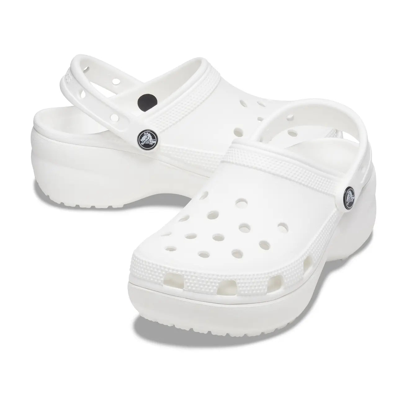 .Crocs Unisex Original Platform Adults Crush Clogs White - (206750-100) - F