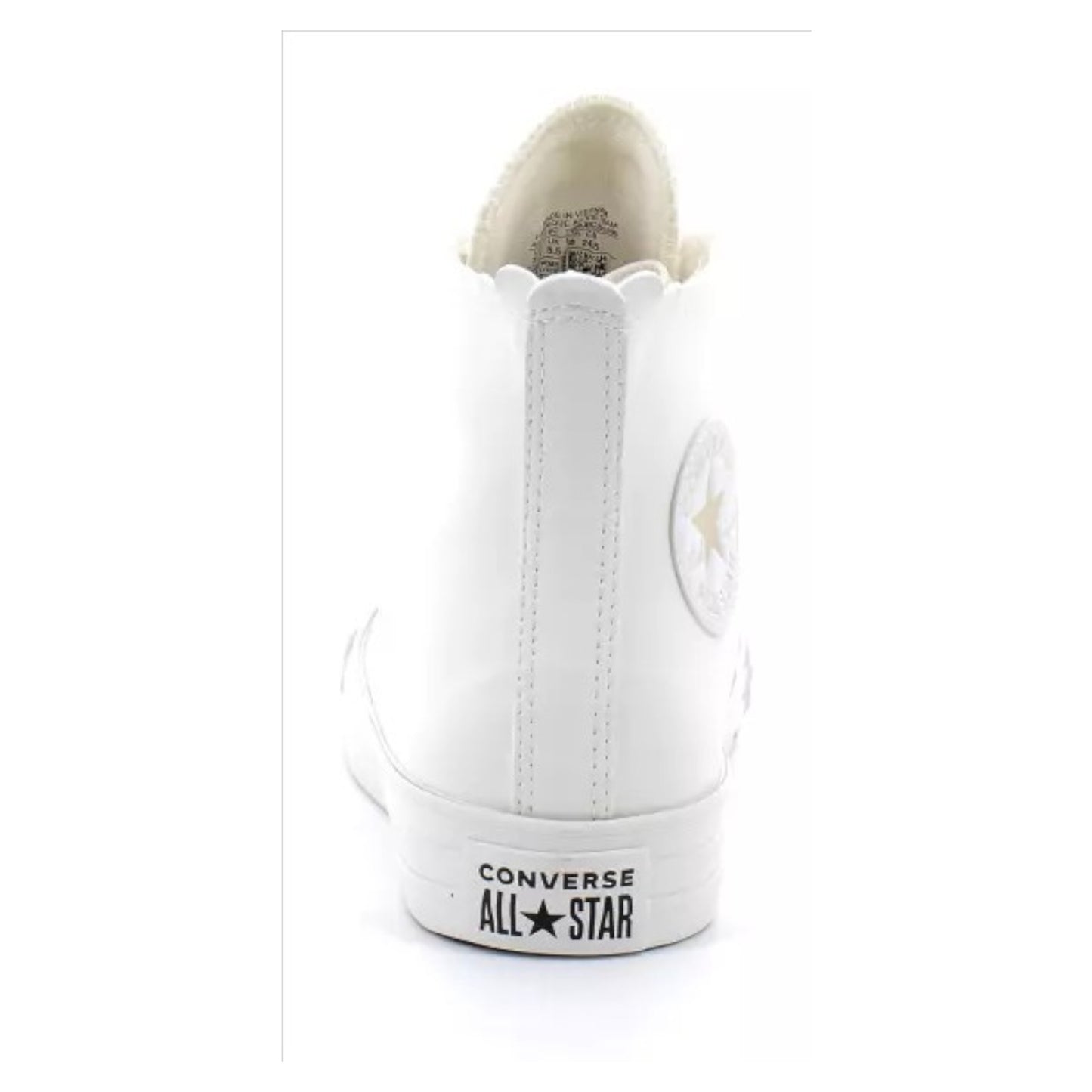 Converse CT Dainty Faux Leather [HIGH TOP ONLY] SCALLOPED EDGE Vintage White - (A03718) - CT2 - R1L8