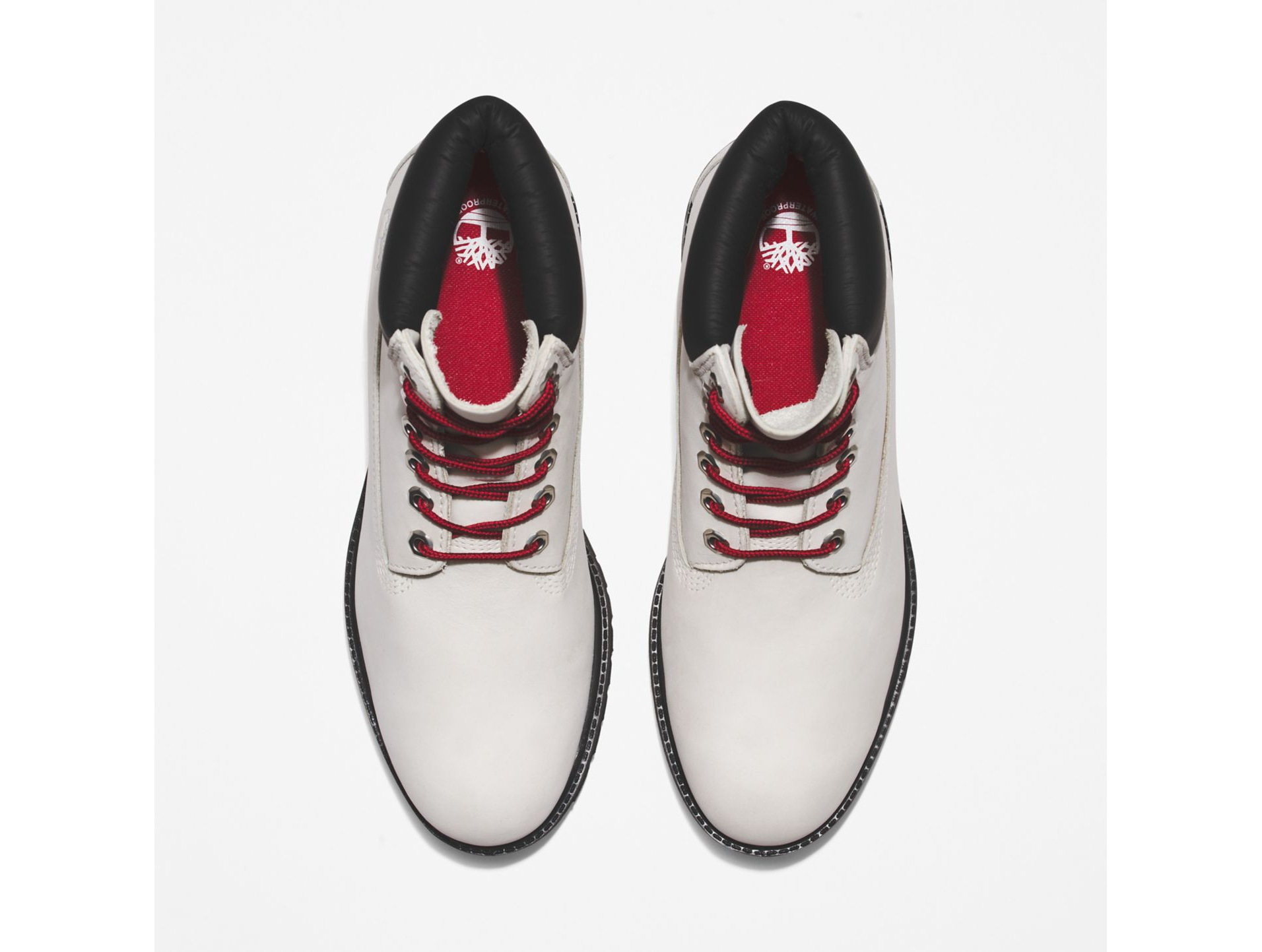 Red and 2025 white timberland