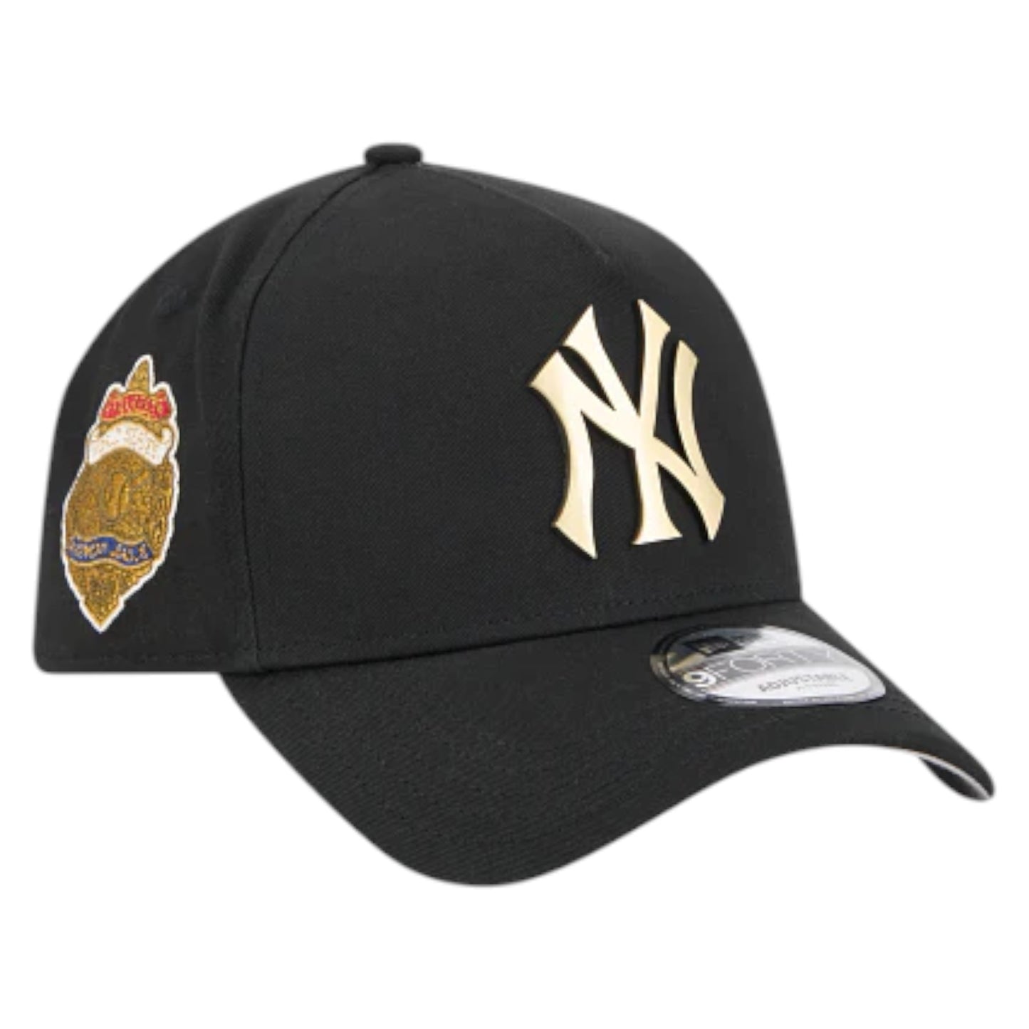 .New Era 940 A-Frame NY Yankees Antique Metal Badge Snapback - BLACK - (60747618) - F