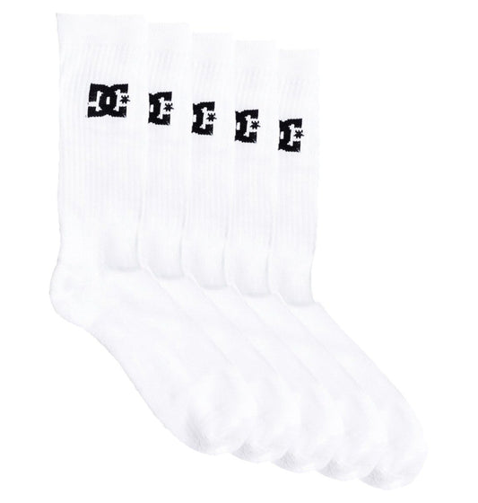 DC Crew Socks 5pk White - (EDYAA03150) - F