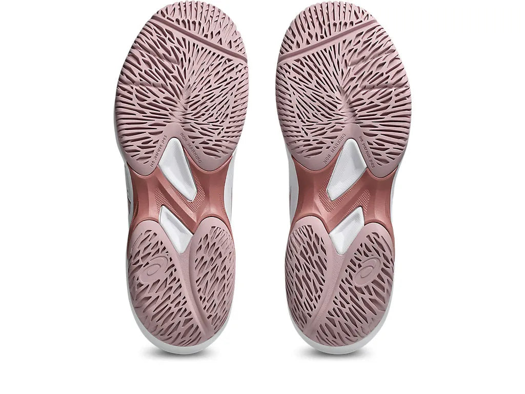 .ASICS WOMEN GEL GAME 9 NETBALL SHOES - WHITE/MORGANITE - (1042A281.103) - AF - R2L14