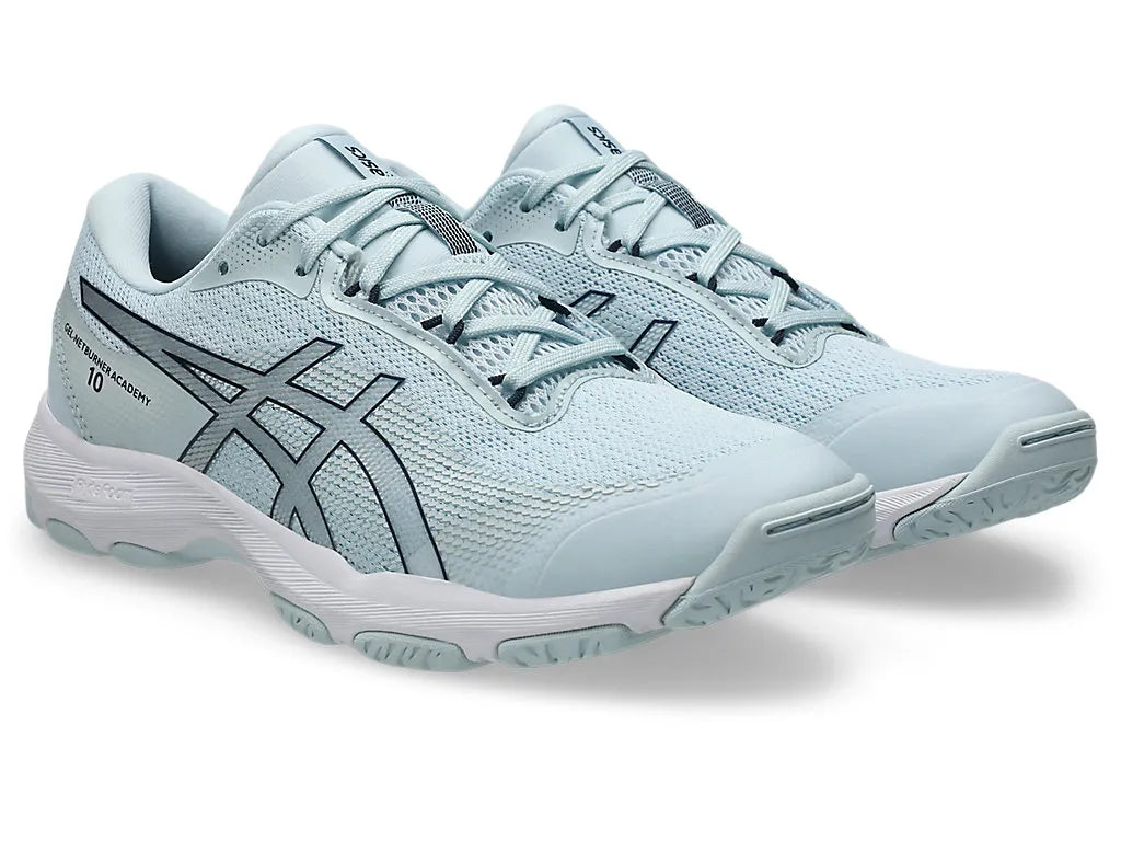 .ASICS WOMEN GEL-NETBURNER ACADEMY 10 NETBALL SHOES - SKY/MIDNIGHT - (1072A114.400) - SKY - R2L14