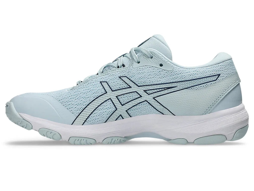 .ASICS WOMEN GEL-NETBURNER ACADEMY 10 NETBALL SHOES - SKY/MIDNIGHT - (1072A114.400) - SKY - R2L14