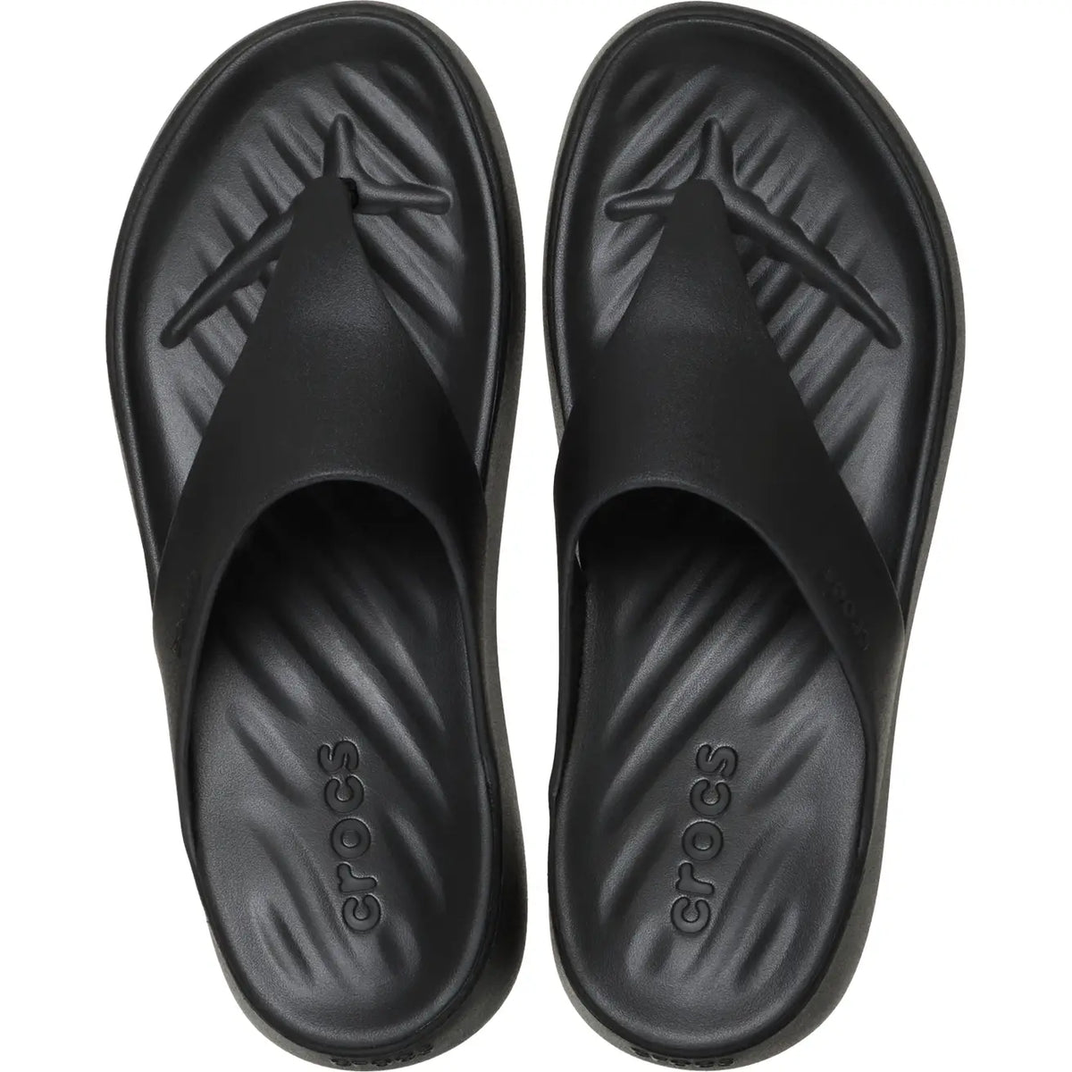 .Crocs Womens Getaway Triangle Flip - Black - (212018-001) - F