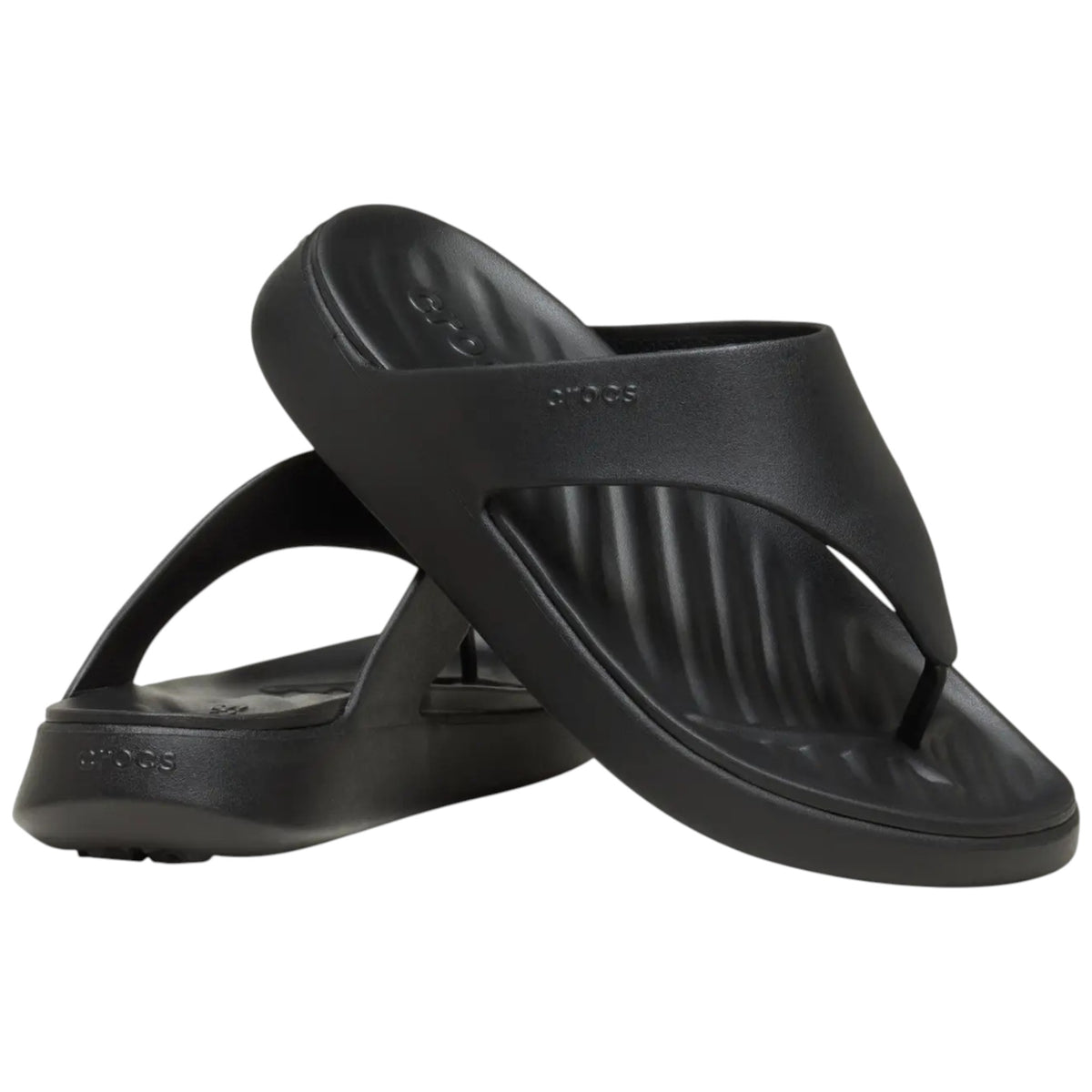 .Crocs Womens Getaway Triangle Flip - Black - (212018-001) - F