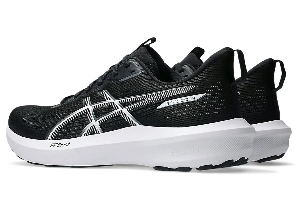 .Asics Mens GT-1000 V.14 - BLACK/WHITE (D FITTING) - (1011C077.002) - BB4 - R2L13