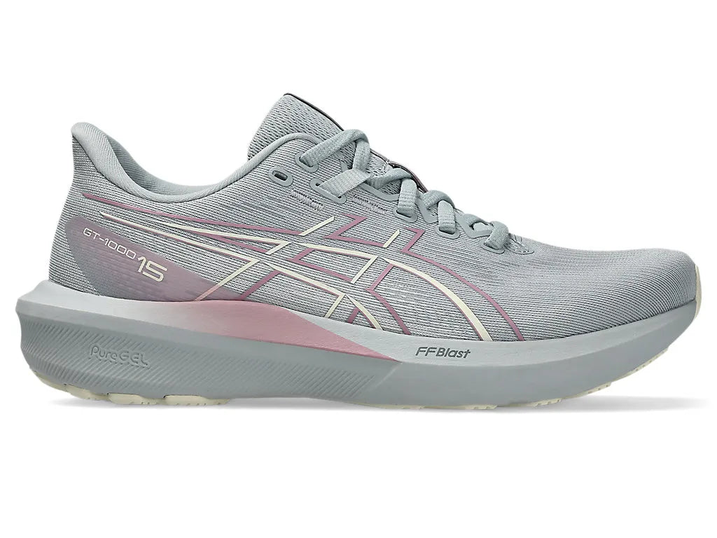 .Asics Womens GT-1000 15 PIEDMONT GREY/TARO PURPLE (1012B995.020) - WF - R1L6