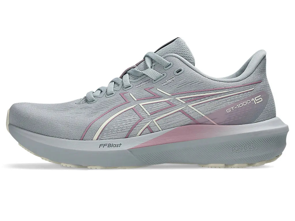 .Asics Womens GT-1000 15 PIEDMONT GREY/TARO PURPLE (1012B995.020) - WF - R1L6