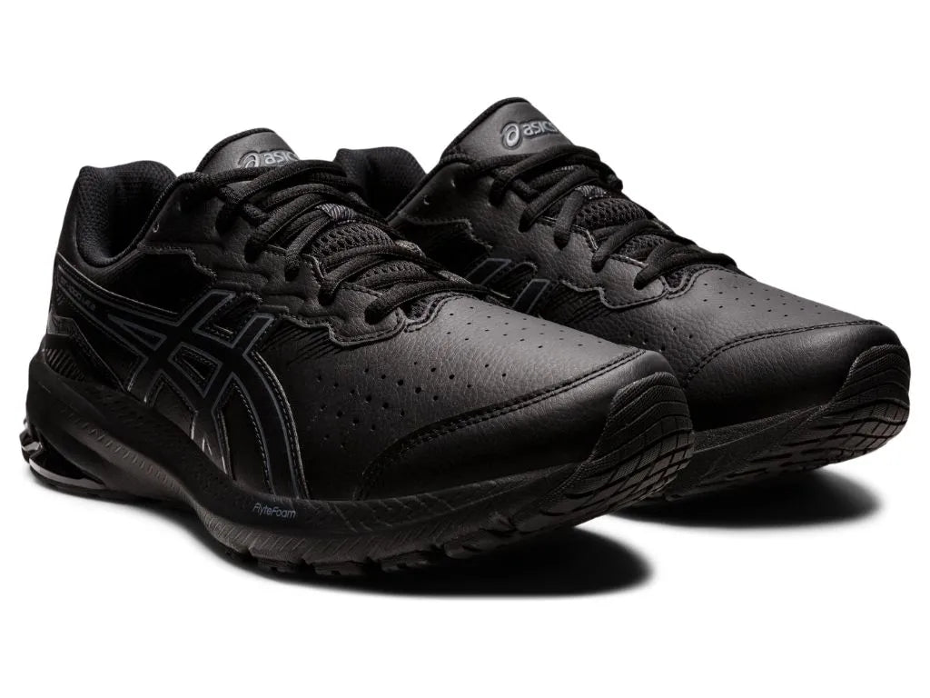 .Asics Mens GT-1000 LEATHER BLACK (2E WIDE FITTING) - (1131A059.001) - GTS - R2L13