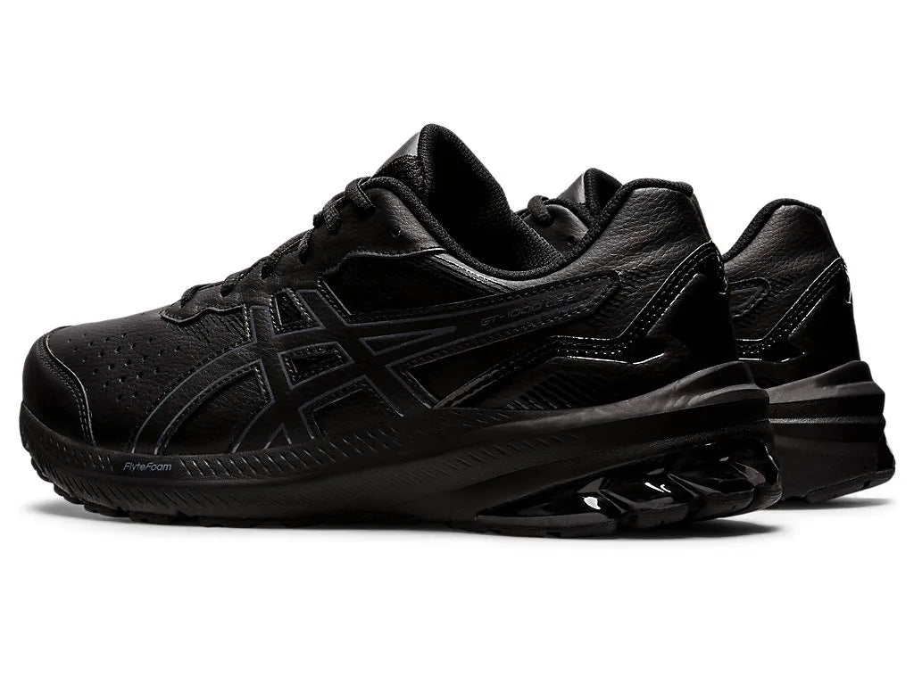 .Asics Mens GT-1000 LEATHER BLACK (2E WIDE FITTING) - (1131A059.001) - GTS - R2L13
