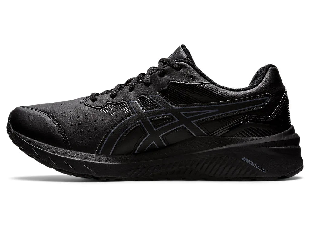 .Asics Mens GT-1000 LEATHER BLACK (2E WIDE FITTING) - (1131A059.001) - GTS - R2L13