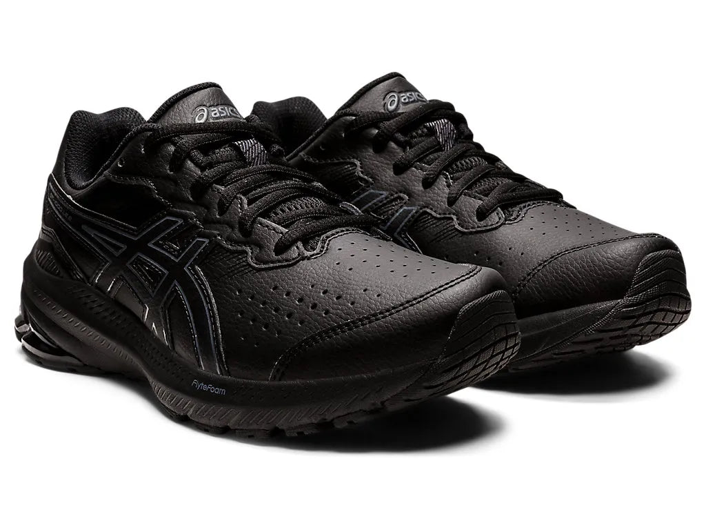 .ASICS WOMENS GT 1000 LE 2 WOMENS (D WIDE) - Black/Black - (1132A065.001) - GTW - R2L18