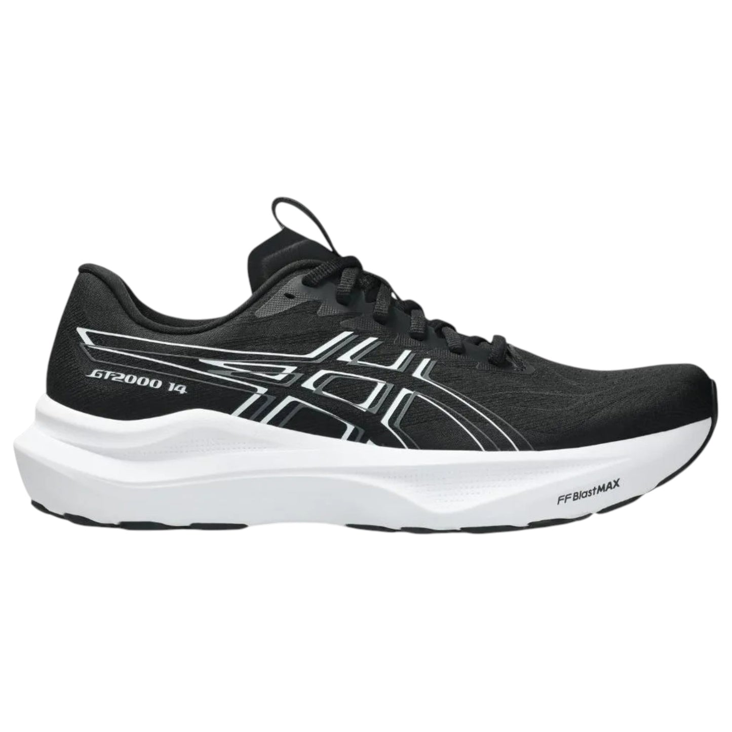 .Asics Mens GT-2000 V.14 - BLACK/WHITE (D FITTING) - (1011C056.001) - GT2- R2L12