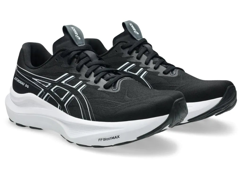 .Asics Mens GT-2000 V.14 - BLACK/WHITE (D FITTING) - (1011C056.001) - GT2- R2L12