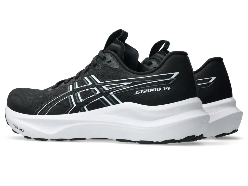 .Asics Mens GT-2000 V.14 - BLACK/WHITE (D FITTING) - (1011C056.001) - GT2- R2L12