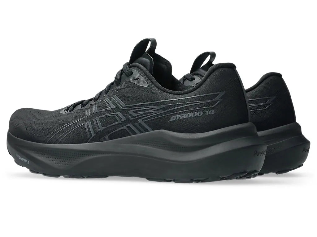 .Asics Mens GT-2000 V.14 - Black/Graphite Grey (D FITTING) - (1011C056.002) - GT3- R2L12