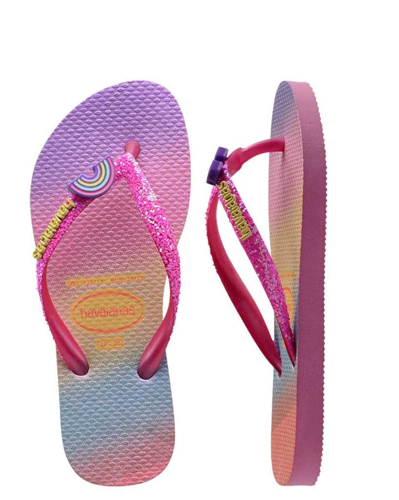 .Havaianas Kids Slim Glitter Jandal - (GTR) - F