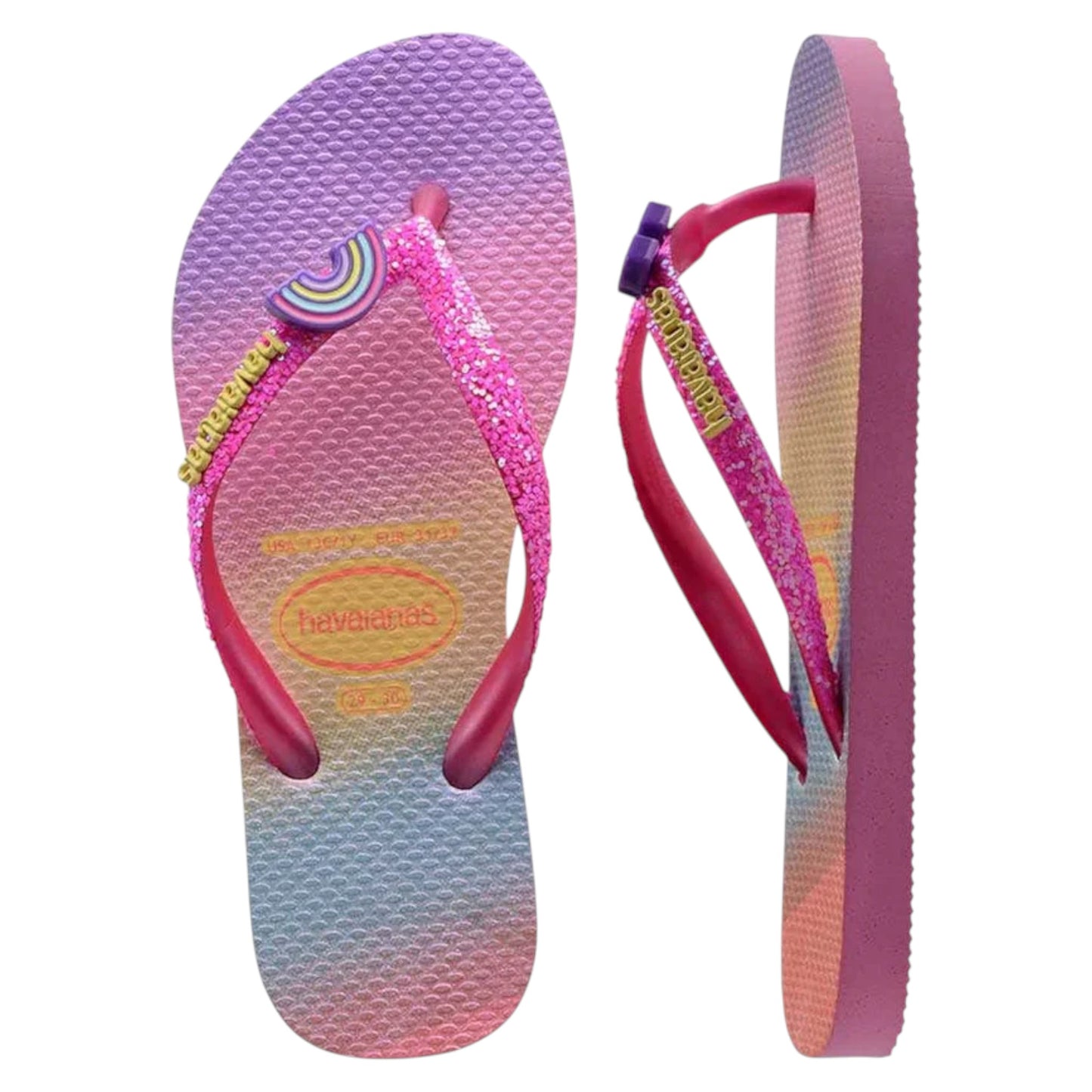 .Havaianas Kids Slim Glitter Jandal - (GTR) - F