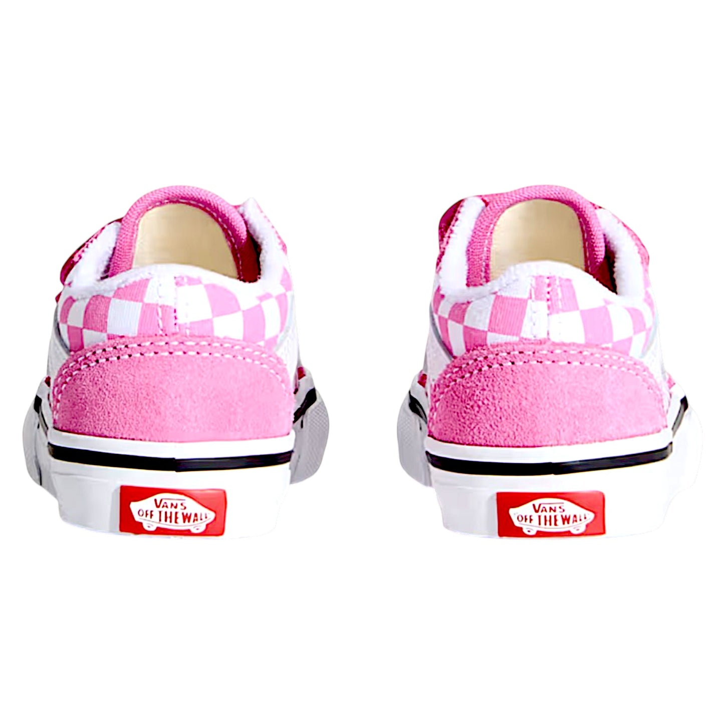 .Vans Toddlers Old Skool V - PINK/WHITE CHECKERED - (VN000CTGFRQ.PNK) - FZ - L1