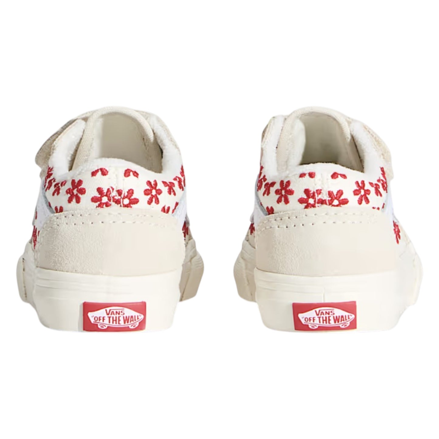 .Vans Toddlers Old Skool V - CHANTILLY FLORAL RACING RED - (VN000CTGIZQ.RED) - BF - L1