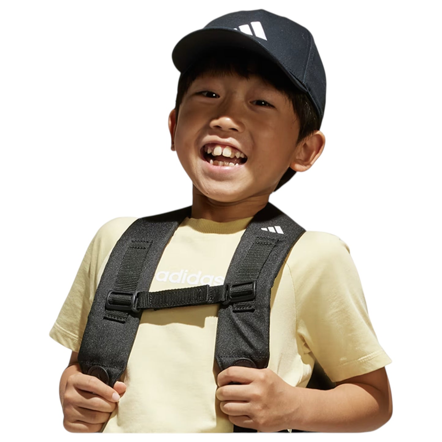 .Adidas COTTON KIDS (JUNIOR)BASEBALL CAP - Black/White- (JD1328) - F